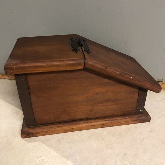 Antique /Vintage Wooden Recipe Box Card  COUNTRYSIDE Pioneer, organizer … - Picture 15 of 16